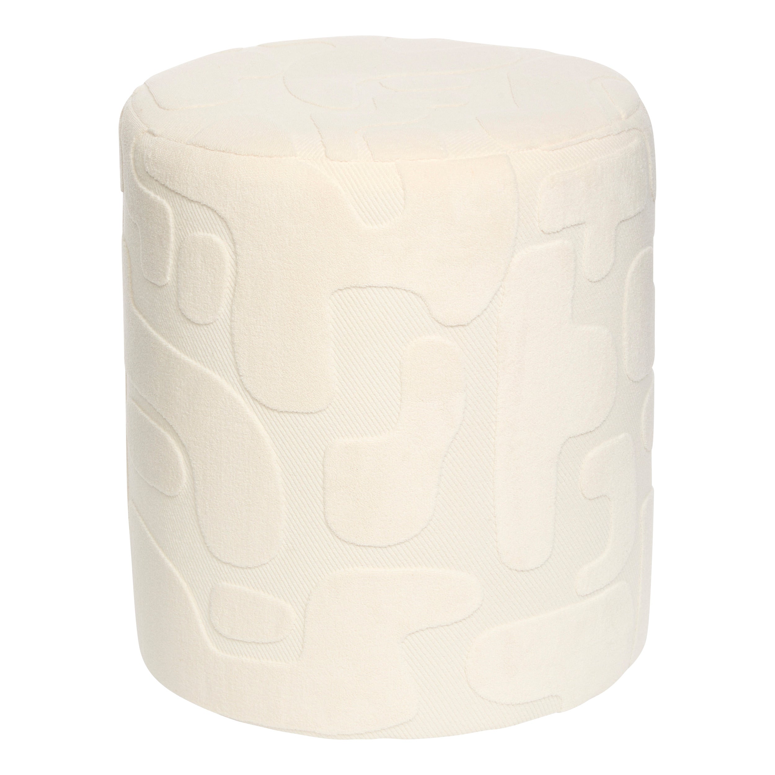 Atmosphera Delor Arty Pouf - Ø36xH40cm - Beige