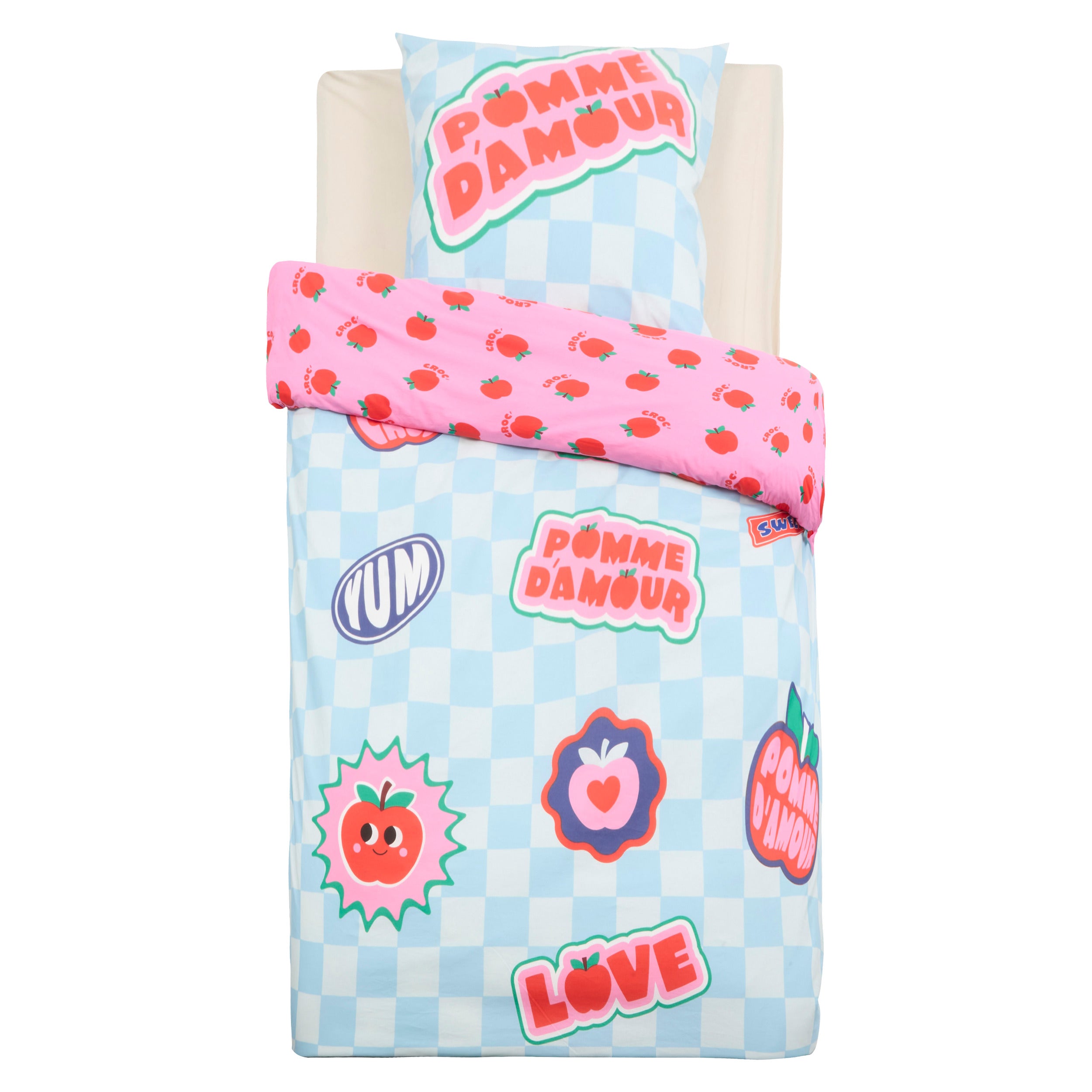 Atmosphera Kids Billie Parure de couette et 1 taie d'oreiller 140x200cm/65x65cm ours