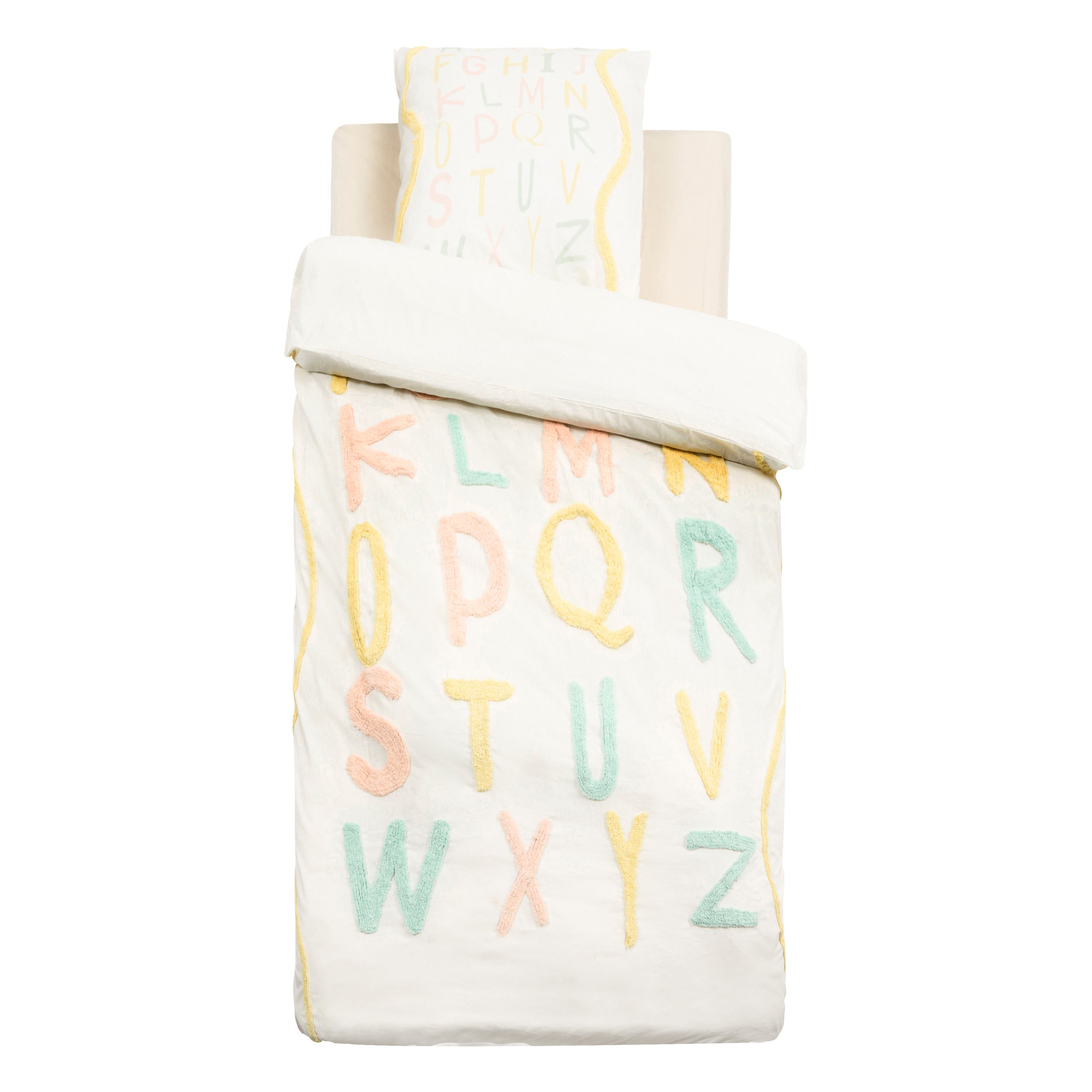 Atmosphera Kids Billie Parure de couette et 1 taie d'oreiller 140x200cm/65x65cm ours