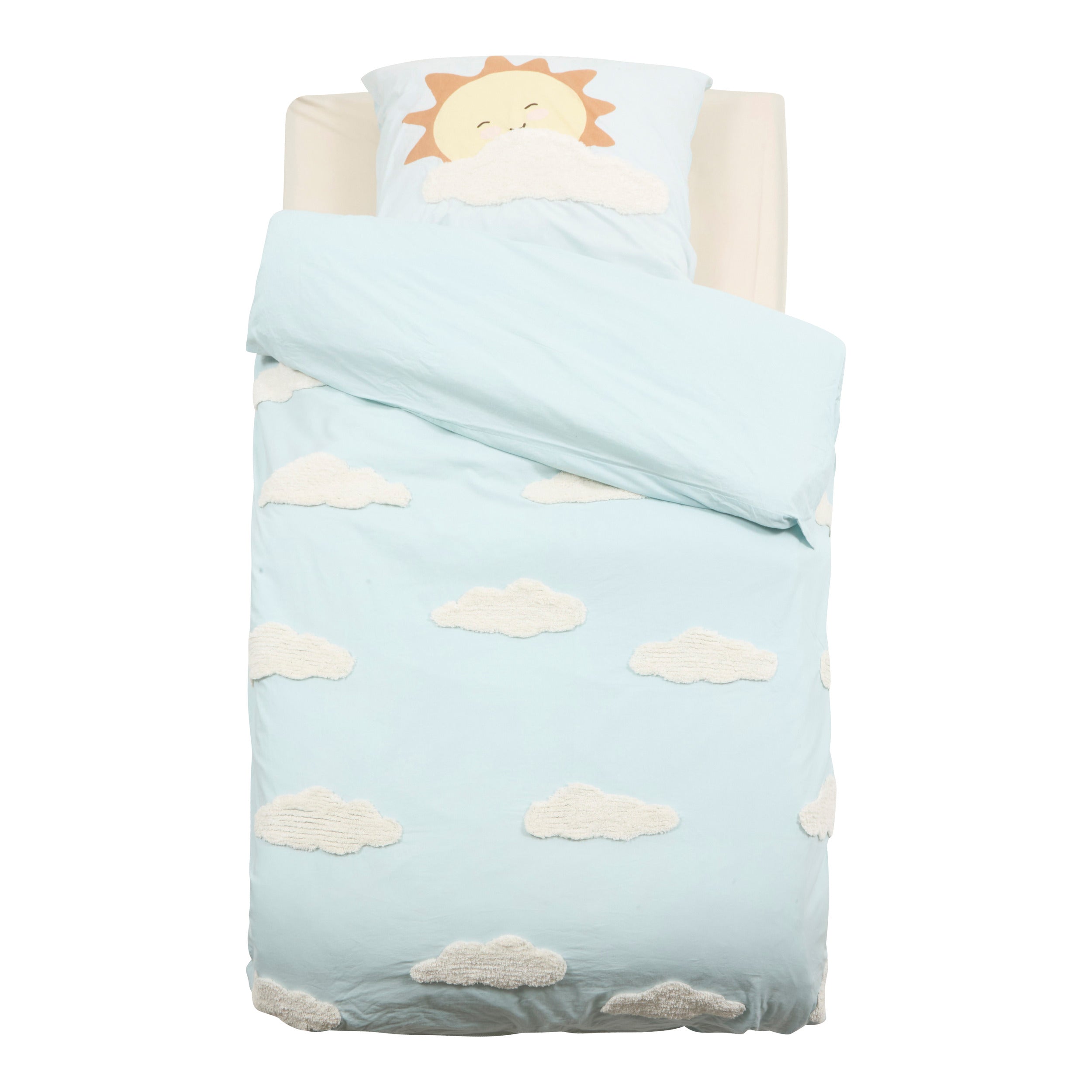 Atmosphera Kids Billie Parure de couette et 1 taie d'oreiller 140x200cm/65x65cm ours