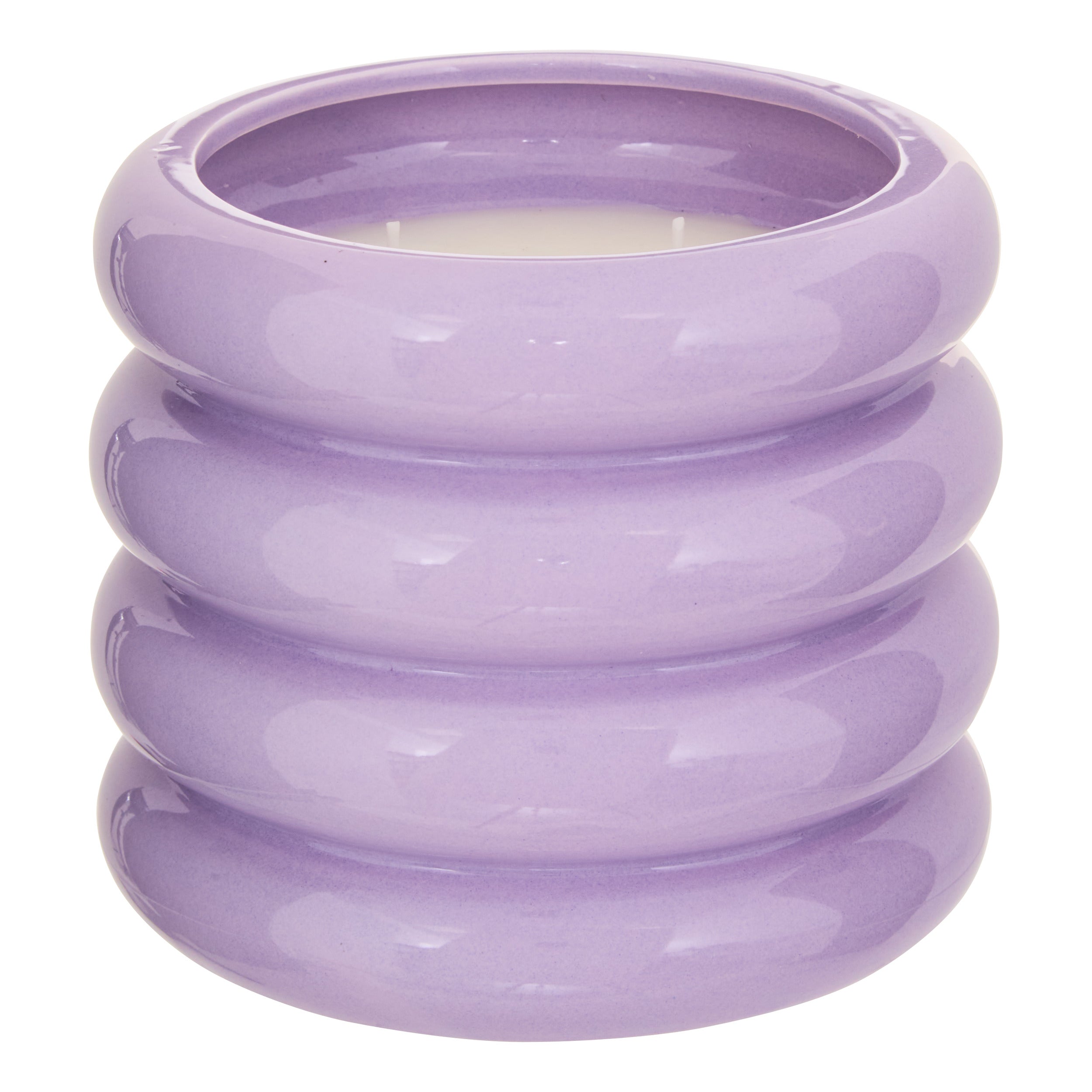 Atmosphera Poolside Geurkaars in keramieken pot - Ø17xH15cm - 850g - Brandtijd 45u - Paars