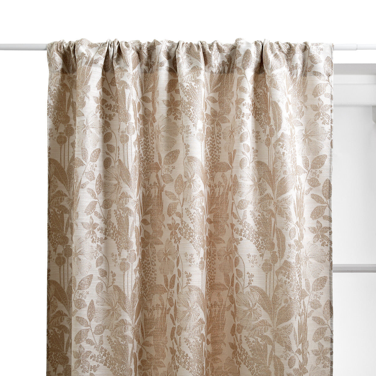 Atmosphera Samara Polyester Gordijn 140x260cm - Kant en klaar met ringen - Beige