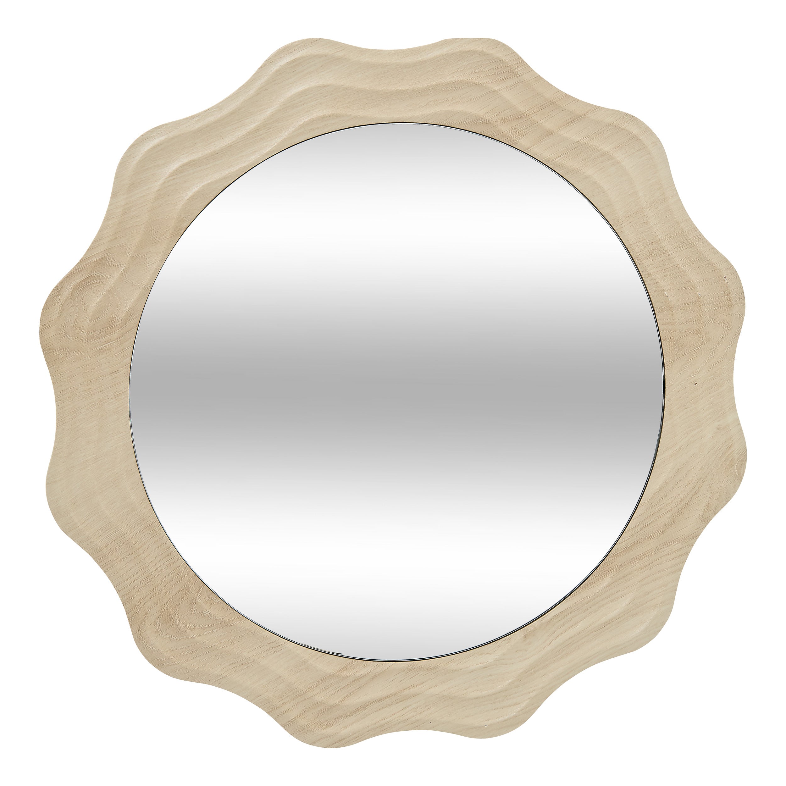 Atmosphera Charlie Golvende Spiegel - Ø55cm - Beige
