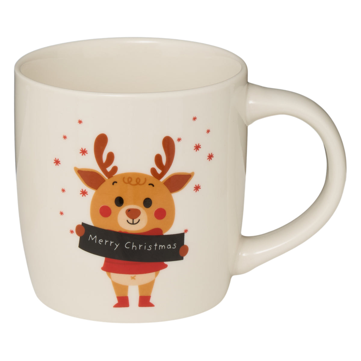 Fééric Lights and Christmas Kerst Hertjes Mok met Knuffeltje - 38cl - Multi