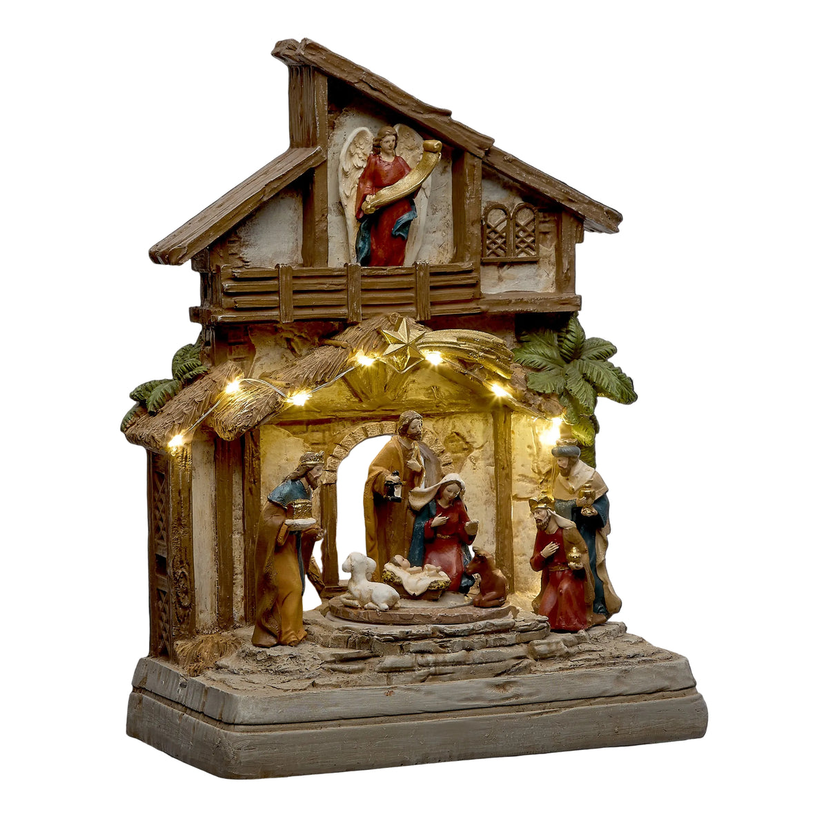 Fééric Lights and Christmas Kerstdorp met Verlichting en Beweging - 21x13x28cm - Multi