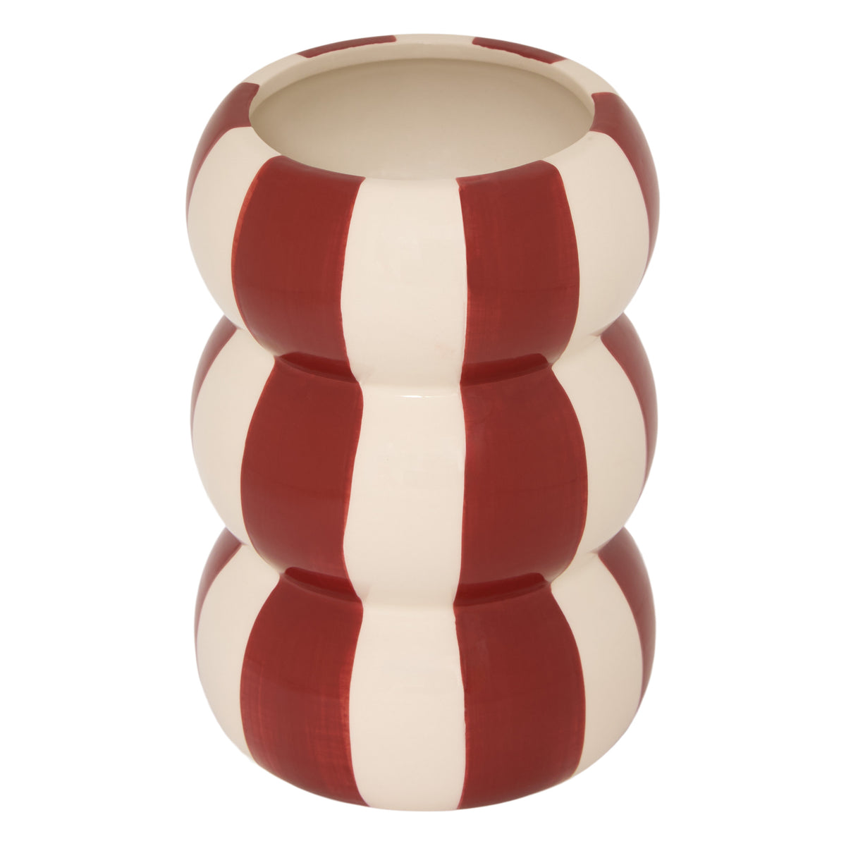 Atmosphera Poolside Vase en Céramique à Carreaux - Ø11xH14cm - Lilas