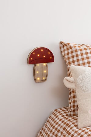 Atmosphera Kids paddenstoel - 18x3x23cm - Rood/Naturel