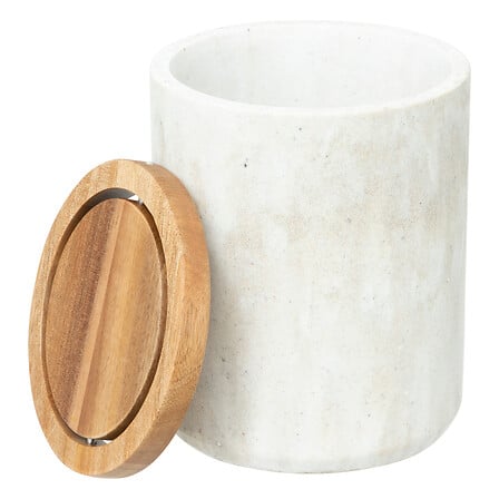 5Five Como Tafel afvalemmer met deksel - Marmereffect - 1,5L - Beige