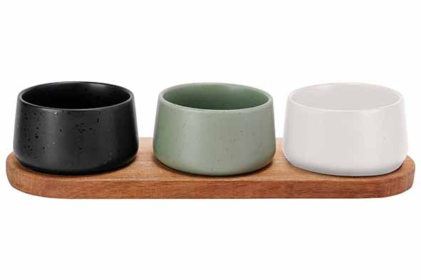 Cosy & Trendy Bites Aperoset - Set van 4 stuks - 32x11cm/Ø10x6cm - Multi