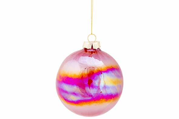 Cosy &amp; Trendy Christmas - Boules de Noël - Lot de 6 - Paillettes - Ficelle - Gris - D8cm