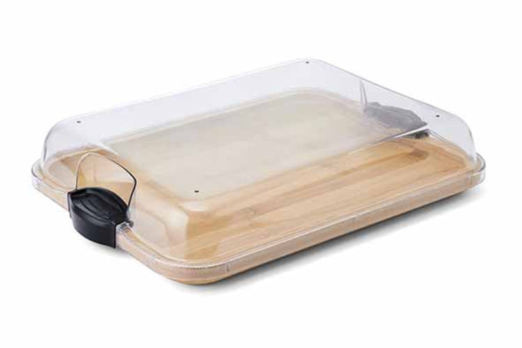 Build-A-Board Servierbrett mit Deckel/Appero-Schale – 5 Fächer – Ø36 x H8 cm