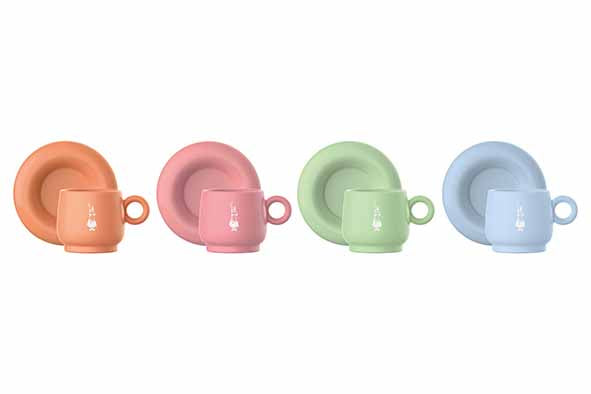 Bialetti Mercato Della Frutta - Kopje met ondertas - Set van 4 stuks - Multi