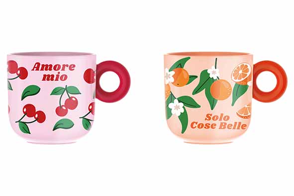 Bialetti Mercato Della Frutta Mok - Set van 2 stuks - Multi