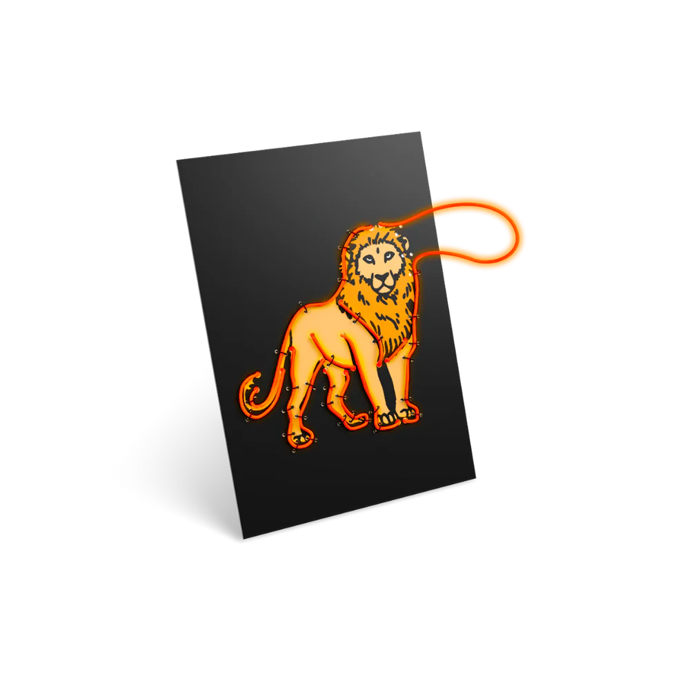 Kidywolf KidyNeon - Kit voor lichtgevende wanddecoratie - Dieren