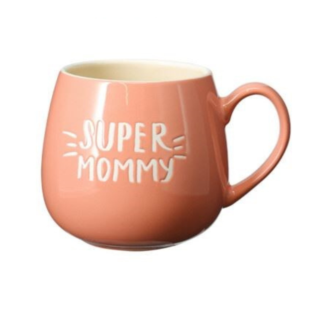 Home & Styling Mok For Mom - Super Mommy - 440ml - Roze