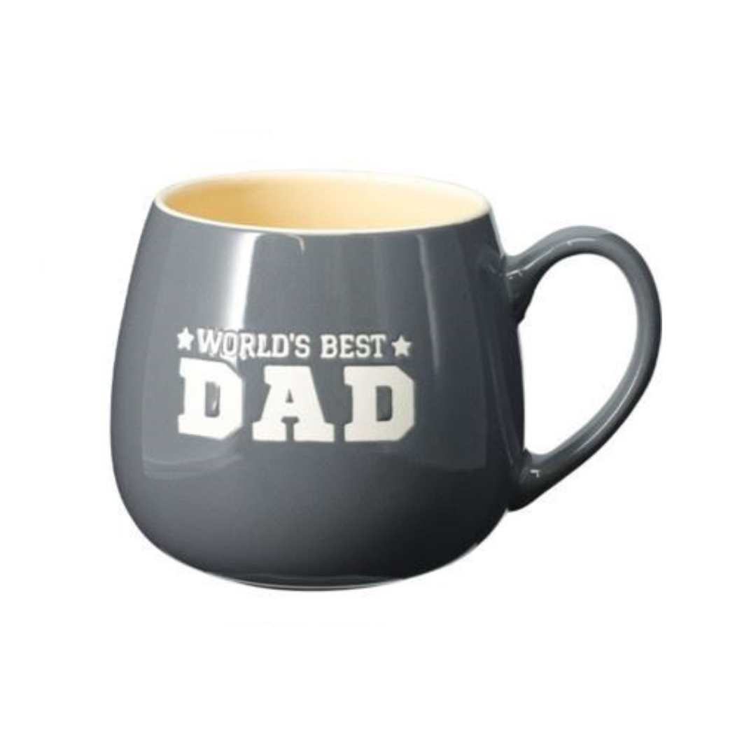 Home & Styling Mok For Dad - World's Best Dad - 440ml - Grijs