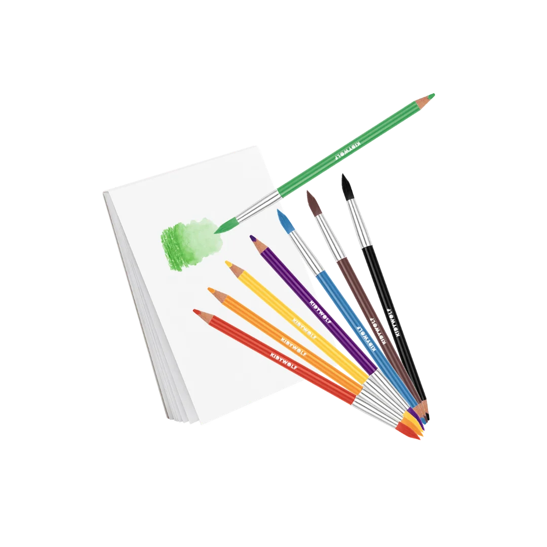 Kidywolf Kidydraw Pad Kit - Aquarelset - 8 aquarelpotloden