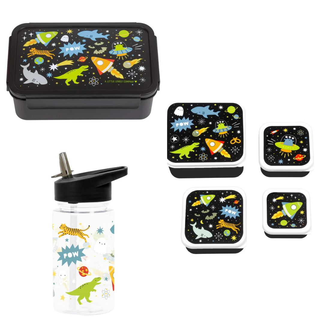 Beau von Bo Eine kleine schöne Firma Back to School Set - Trinkflasche/Snackboxen/Bentobox - Galaxy
