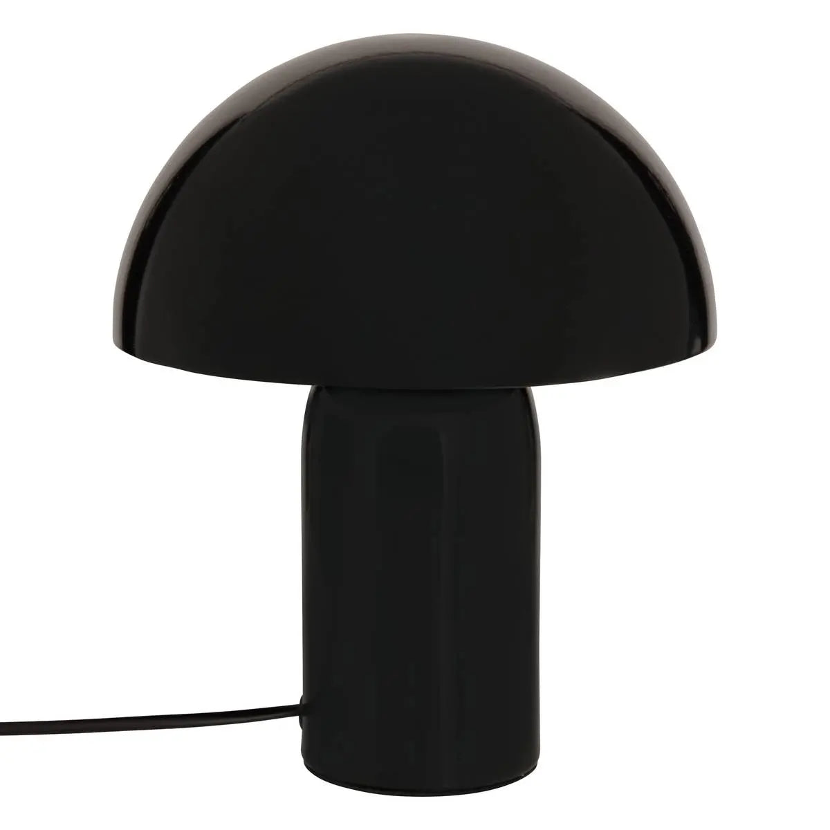Atmosphera Lito Lampe de Table/Lampe Champignon - Ø20xH25cm - Noir