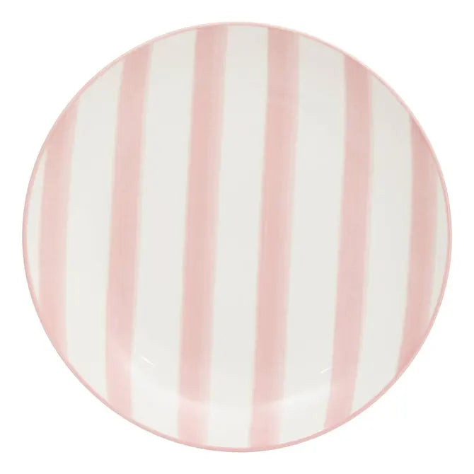 Secret de Gourmet Charlie Plat bord Ø19cm - Set van 6 stuks - Roze/Wit