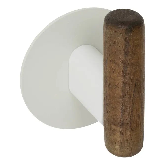 5Five Cassie Zelfklevende Wandkapstok - Set van 2 stuks - 7x5x8cm - Bruin/Beige