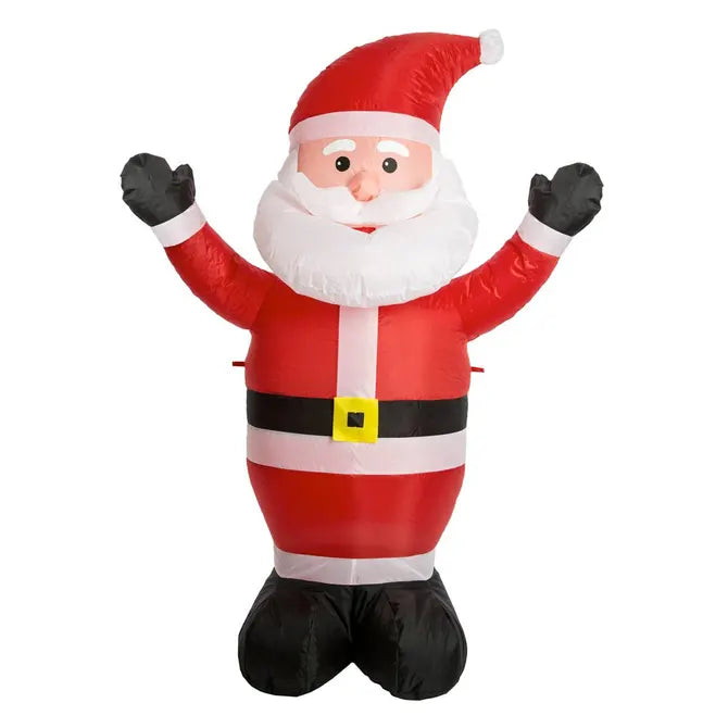 Levensgrote opblaasbare kerstman - Rood - 120cm - Kerstversiering