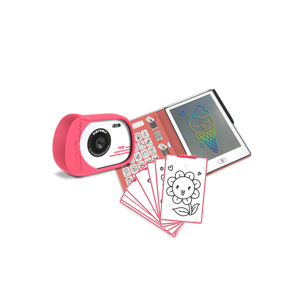 Kidywolf Pack Creative Time - Kidycam + Kidydraw Mini - Roze