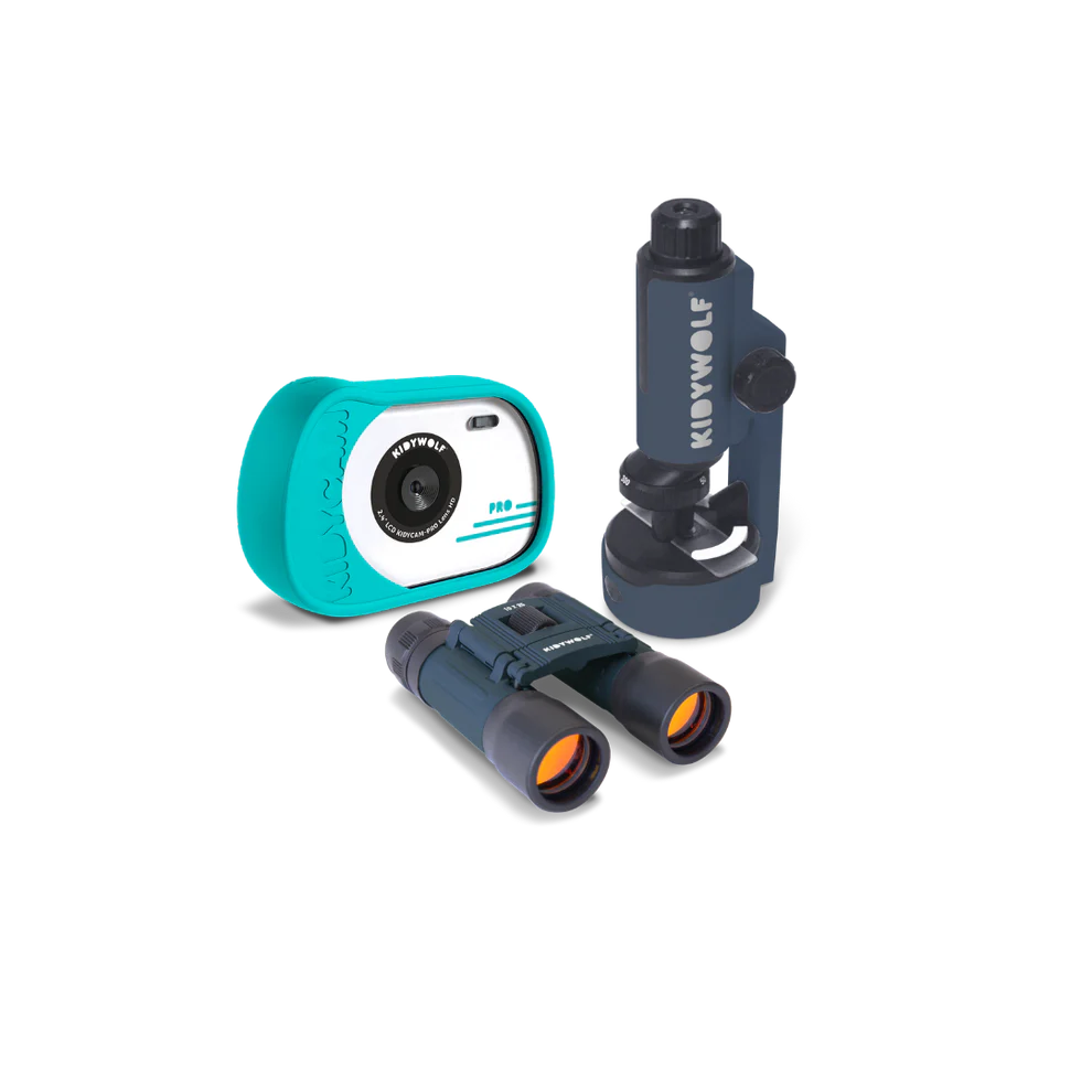 Kidywolf Pack Avonturiers - Camera, Microscoop en Verrekijker - Blauw/Cyaan