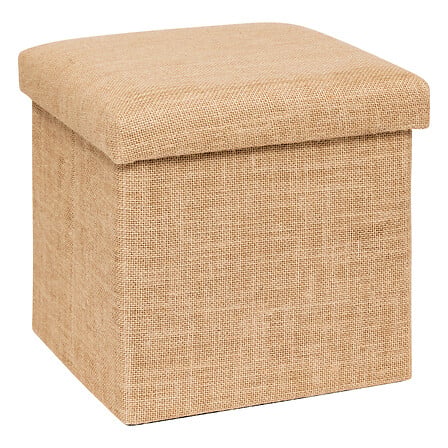 5Five Opvouwbare Opberger - Jute - Linnen beige - 31x31cm - Bruin