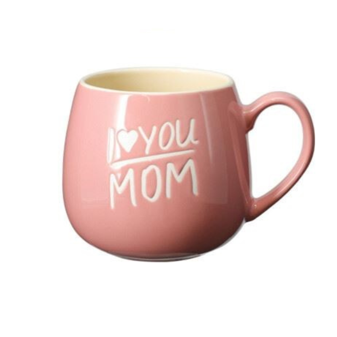 Home & Styling Mok For Mom - I Love You Mom - 440ml - Roze