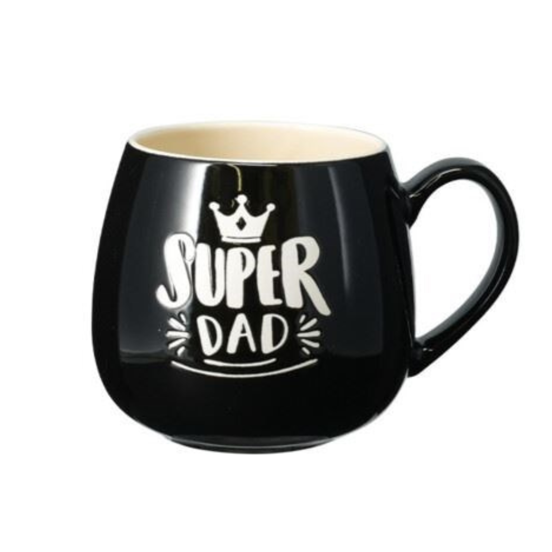 Home & Styling Mok For Dad - Super Dad - 440ml - Zwart