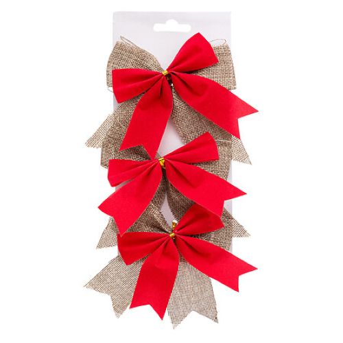 Féréric Lights and Christmas Christmas String - Ensemble de 2 - Striped Red avec blanc - 40x60cm - pour l'arbre de Noël