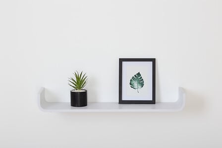 5Five Fixy Gebogen Wandplank - 80x20x10cm - Wit