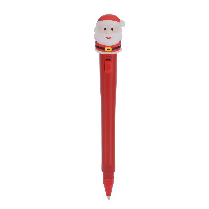 Home & Styling Oplichtende Pen - Kerstman - 17cm - Rood