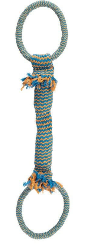 Home & Styling Touwspeelgoed voor Honden - 64x16x5cm - Blauw/Oranje