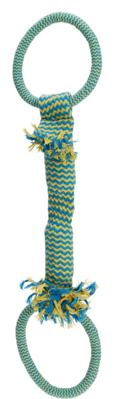 Home & Styling Touwspeelgoed voor Honden - 64x16x5cm - Groen/Geel