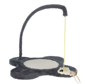 Home & Styling Kattenkrabpaal met Muis - Ø31x4cm - Grijs