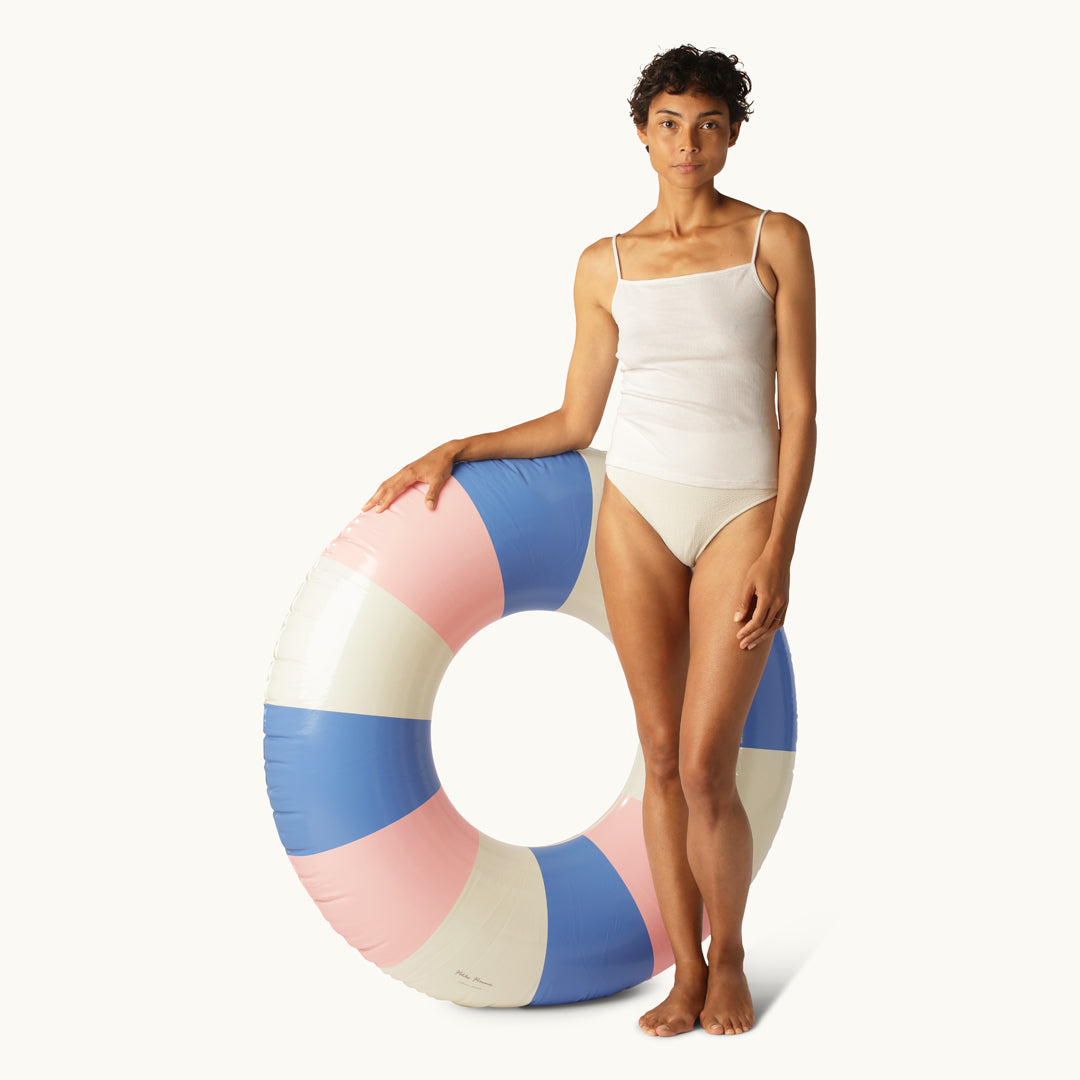 Petites Pommes - Bouée/bandeau de natation - Céline - Grand Flotteur Iris bleu - 120cm - 12+ ans