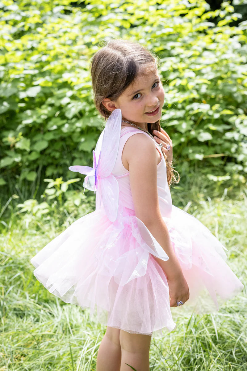 Great Pretenders Verkleedkledij Flutter Butterfly rok met vleugels - 4/6 jaar - Roze