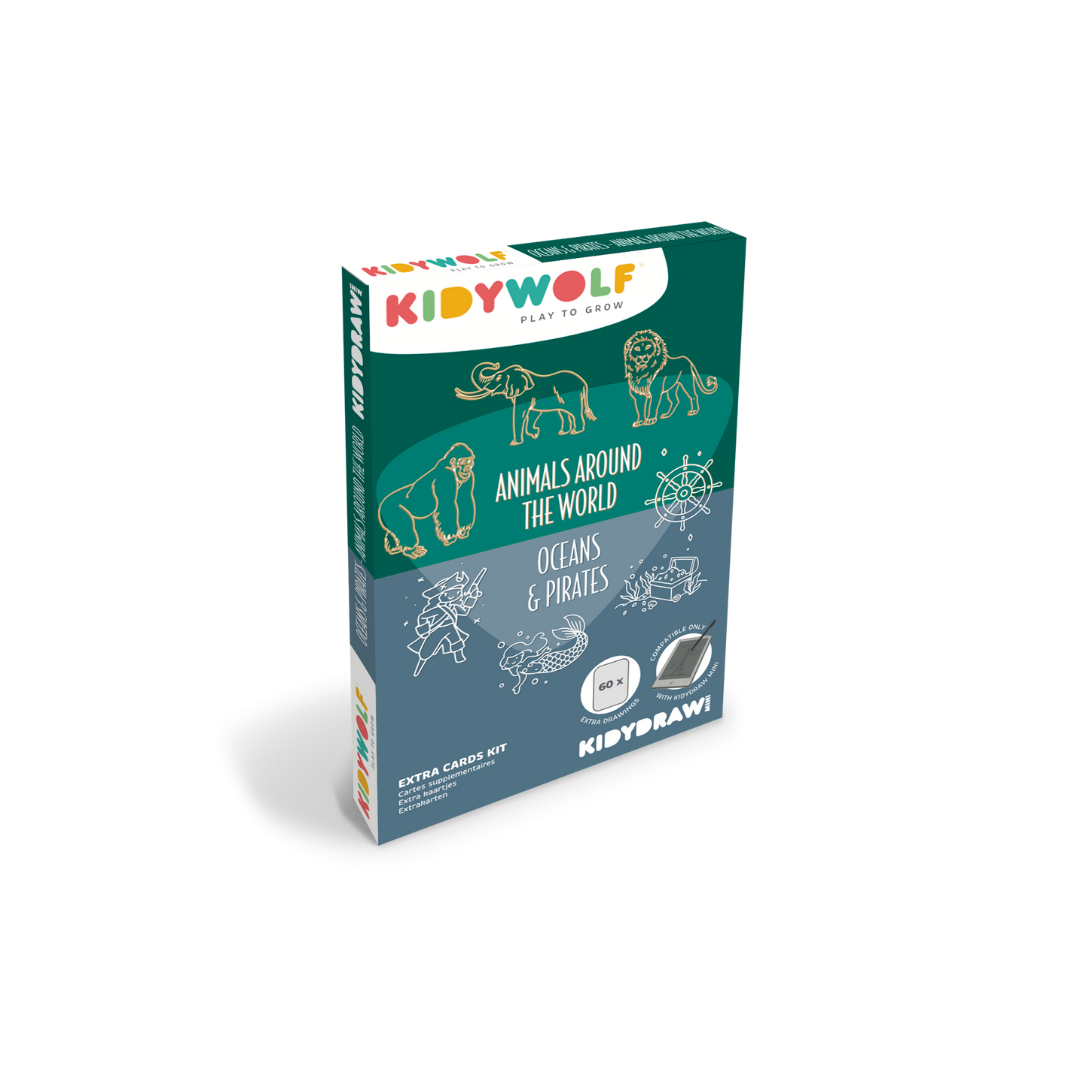 Kidywolf Kidydraw Mini Refill - Dieren & Oceanen en Piraten - 60 extra kaarten