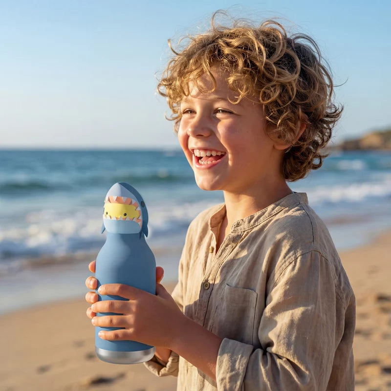 Asobu Thermo Drinkfles Besties Shark - 460ml - Blauw