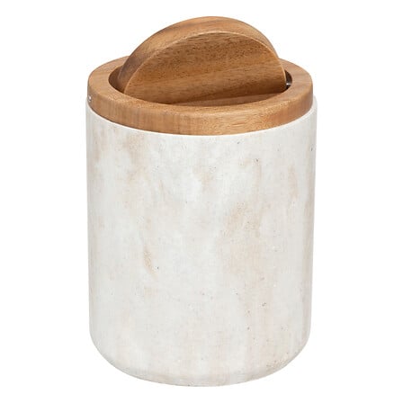 5Five Como Tafel afvalemmer met deksel - Marmereffect - 1,5L - Beige