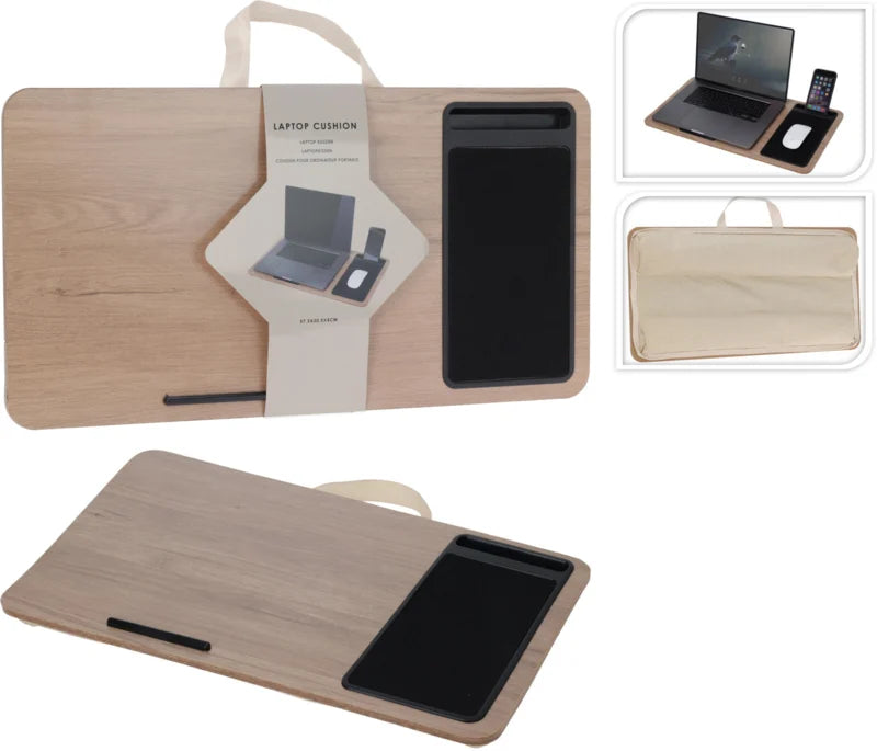 Schoot Laptopstandaard met kussen - 58x31x4cm - Beige