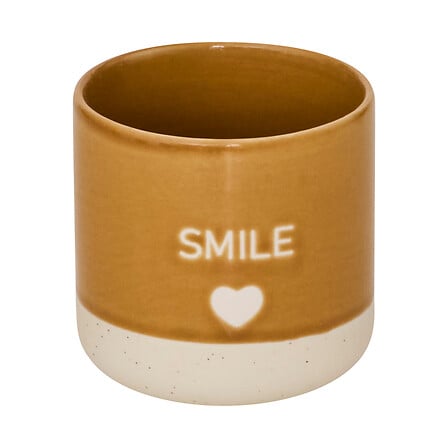 Secret de Gourmet SMILE Kop - Set van 4 stuks - 14cl - Ø6xH11cm - Porselein - Mosterd