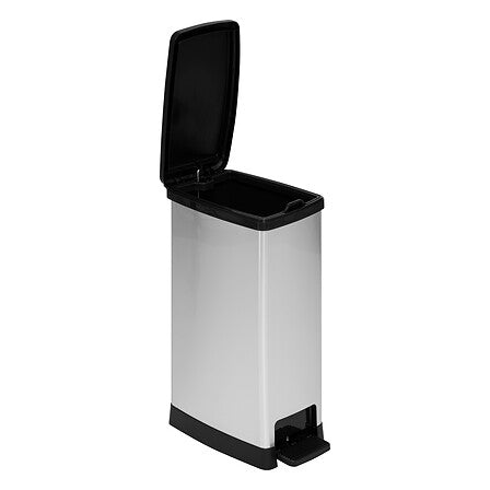 5Five Pedaal Slanke Afvalemmer - Soft close - 40L - Grijs