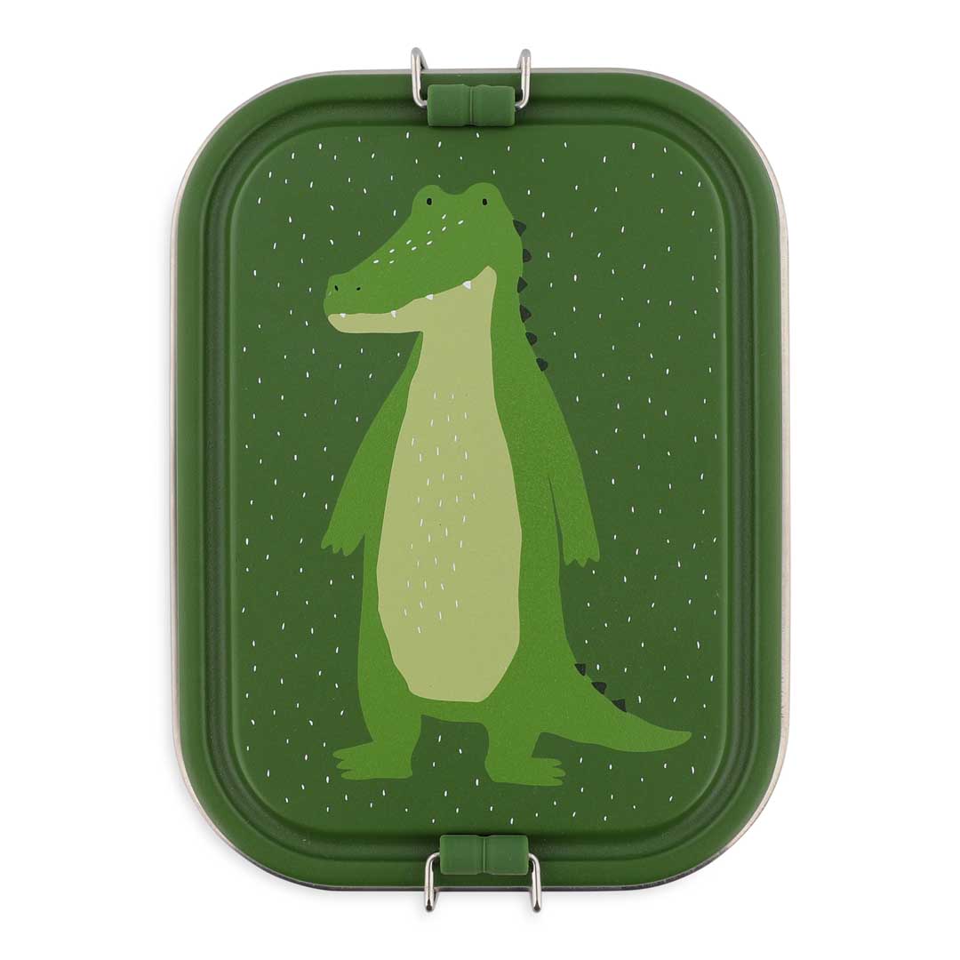 Bundel Trixie Back to School set - Lunchbox/Drinkfles 500ml - Mr. Alligator