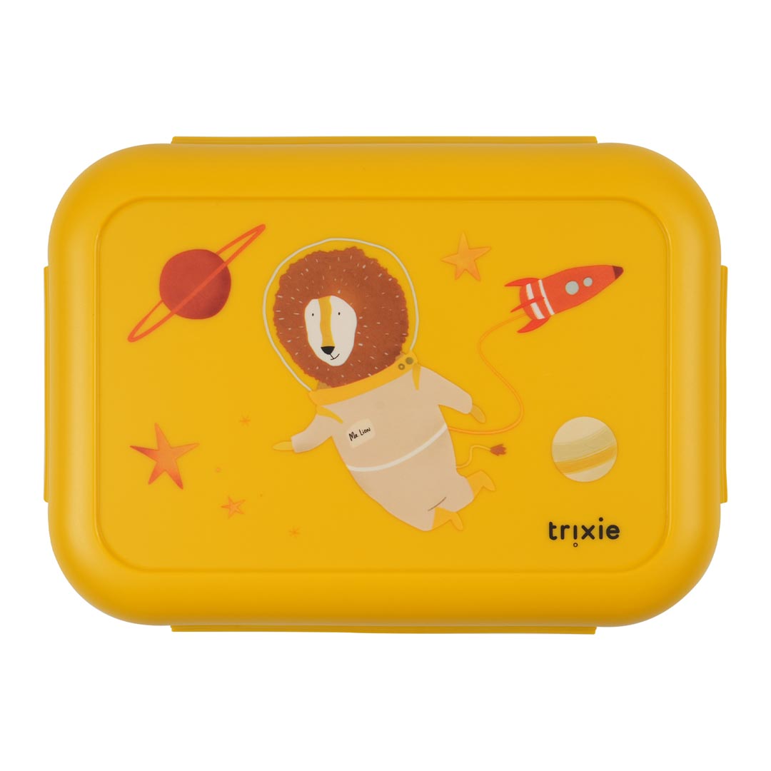 Bundel Trixie Back to School set - Lunchbox/Drinkfles 500ml - Spaceman Mr. Lion