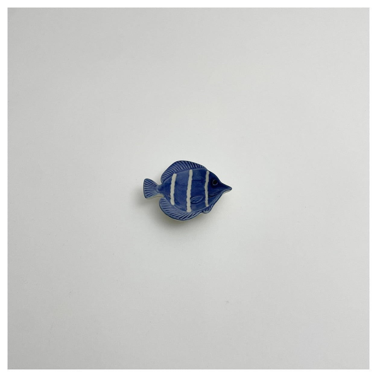 Plats de barbotine en bazardeux - Ensemble de 3 morceaux - poisson-clown, poisson jaune, poisson bleu - Multi