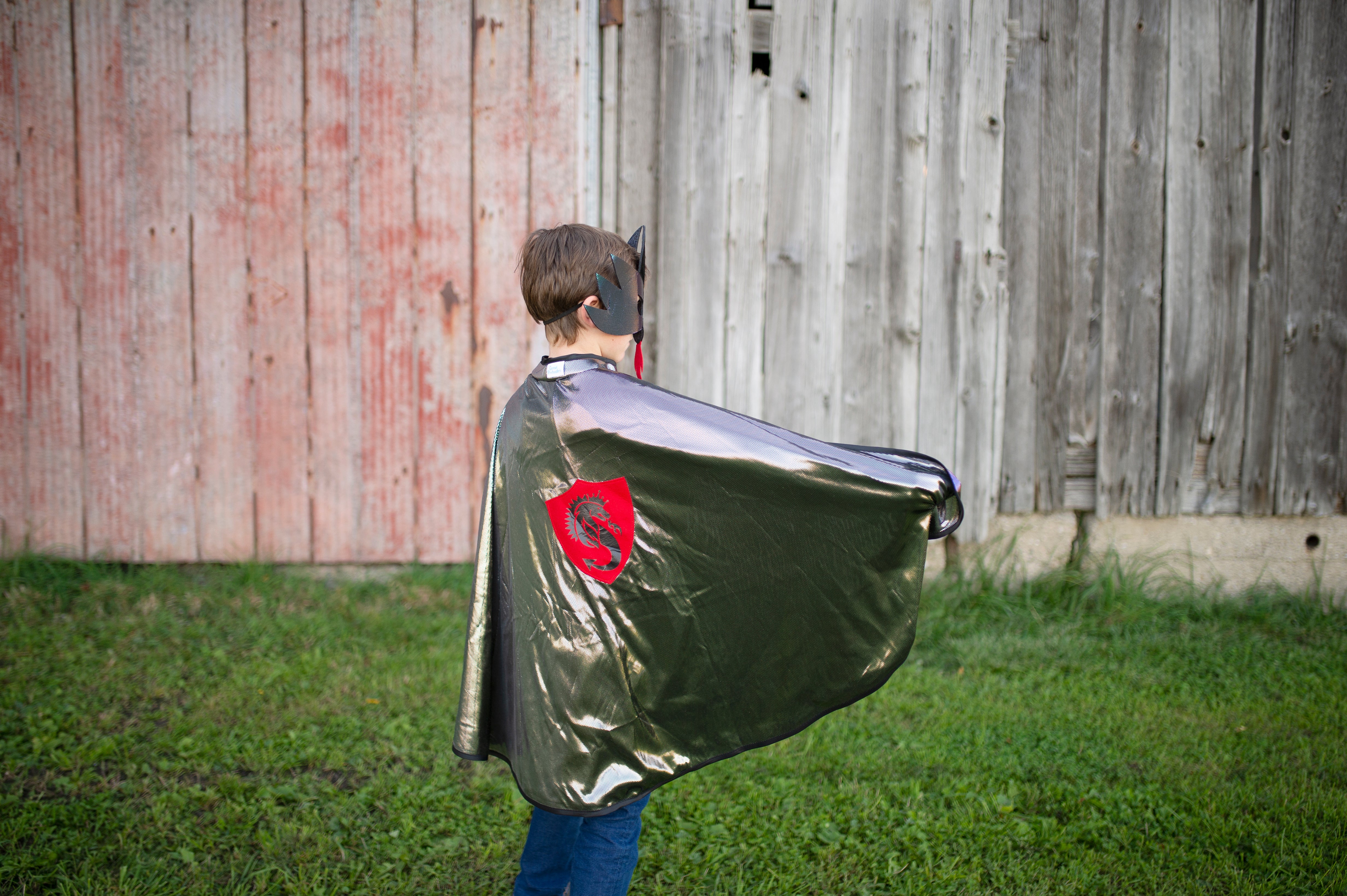 Great Pretenders Verkleedkledij Drakenridder cape met masker - 5/6 jaar - Multi