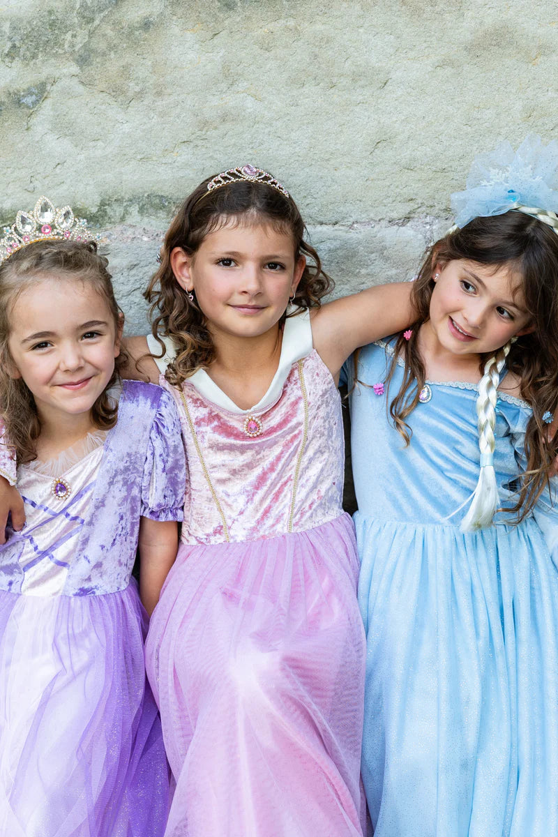 Great Pretenders Verkleedkledij Sweetheart Princess jurk met armwarmers - 5/6 jaar - Roze